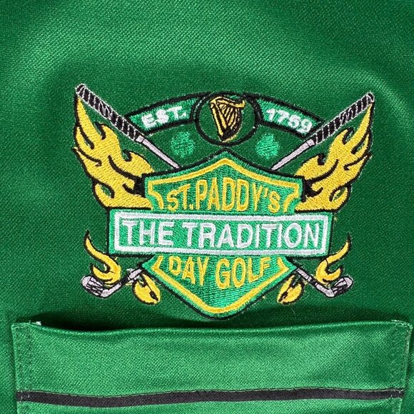 American Rugby Outfitters Shirt Men L VTG St Paddys Day Golf Guinness Ireland - Picture 4 of 9